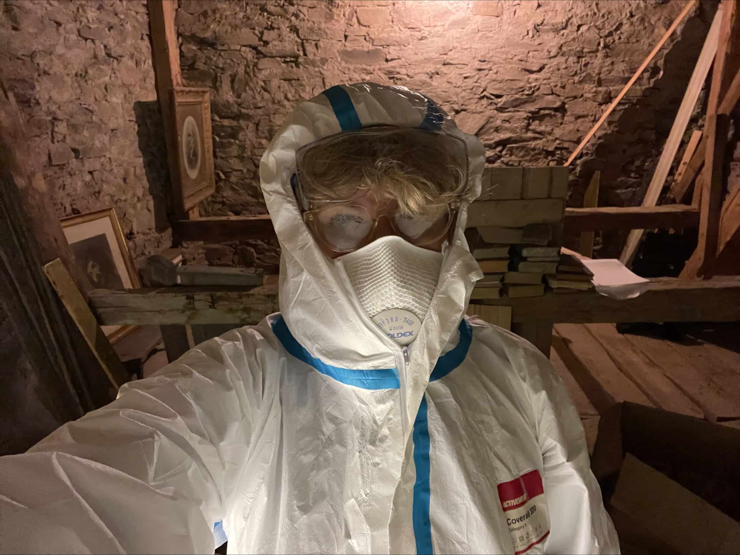 Carina Liback i verneutstyr