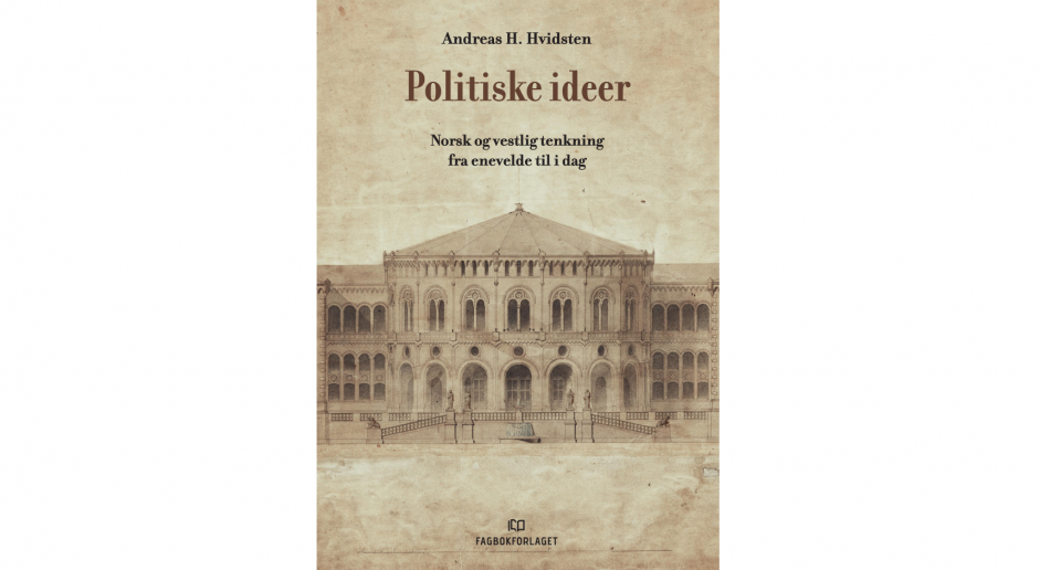 A book cover titled "Politiske ideer"