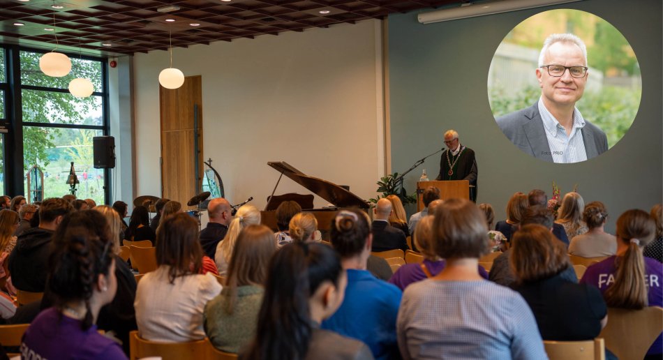 Akademisk semesteråpning 2024 og bilde av Kristian Berg Harpviken