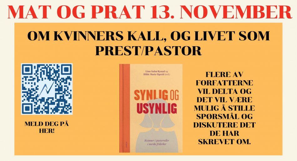 Mat og prat om kvinners kall og livet sm prest/pastor