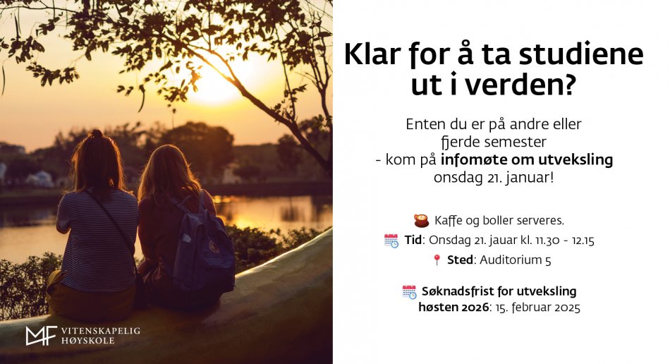 Infomøte om utveksling 21. januar 2026