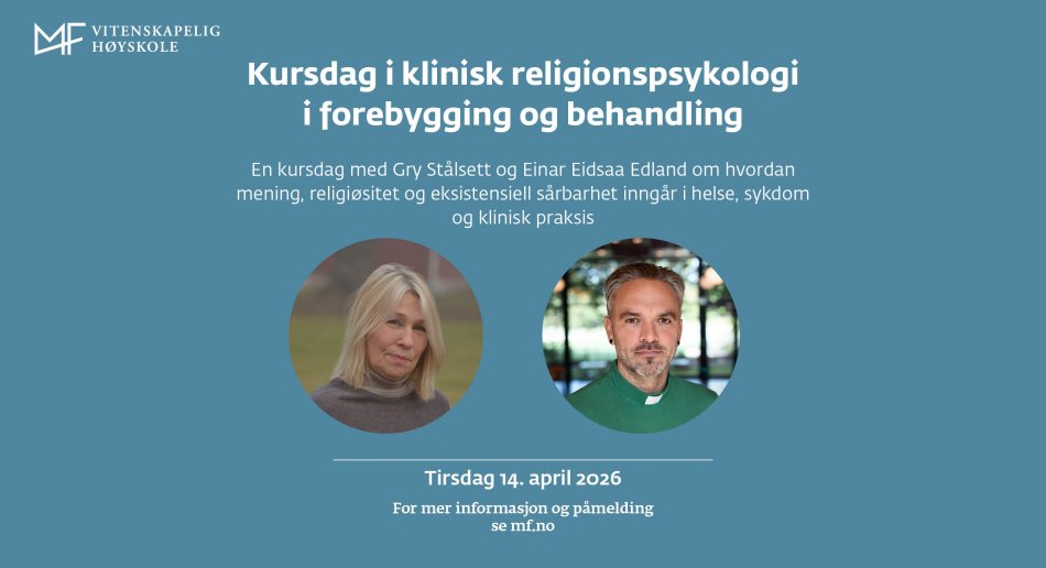 Kursdag i klinisk religionspsykologi i forebygging og behandling