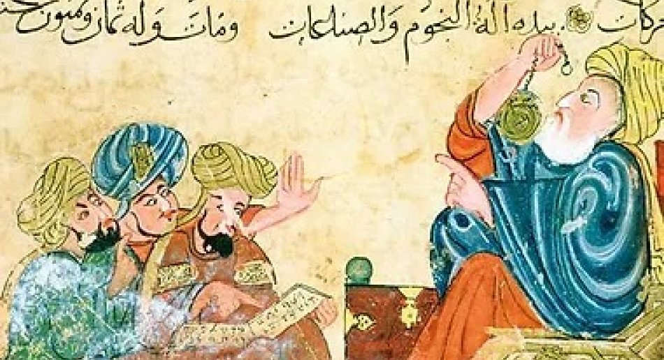 Arabisk tekst og illustrasjon