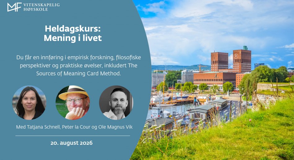 Heldagskurs: mening i livet