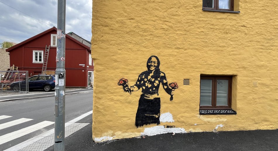 Veggmaleri på Kampen av Tamima Nibras Juhar