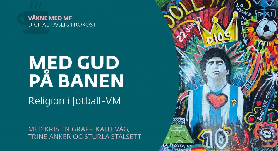 Plakat for Med Gud på banen. Bilde av Maradona.