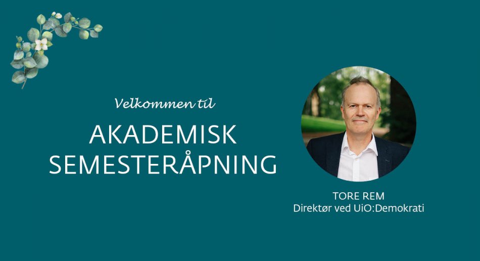 Akademisk semesteråpning 2026 med Tore Rem