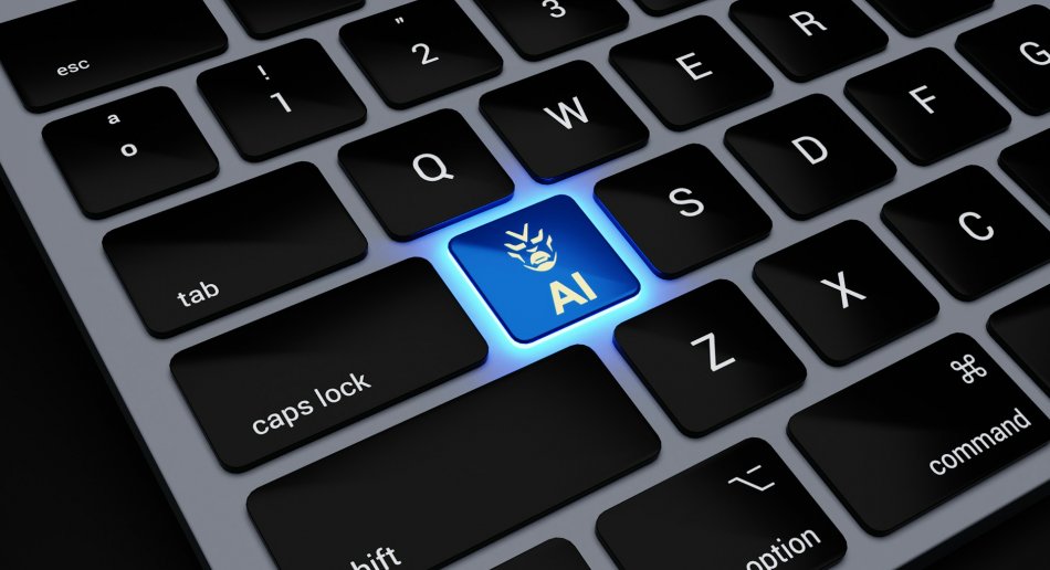 tastatur med AI-knapp