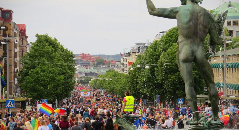 Pride parede in a nordic city